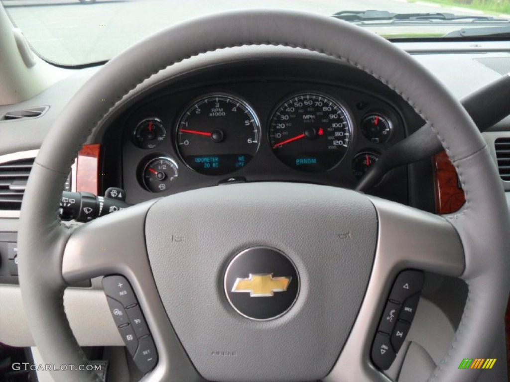 2012 Chevrolet Suburban LTZ 4x4 Light Titanium/Dark Titanium Steering Wheel Photo #54612606