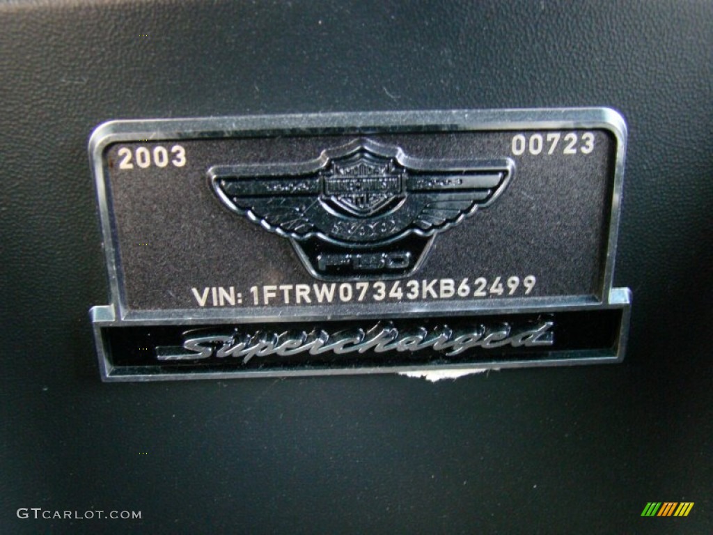 2003 F150 Harley-Davidson SuperCrew - Black / Black/Silver photo #23