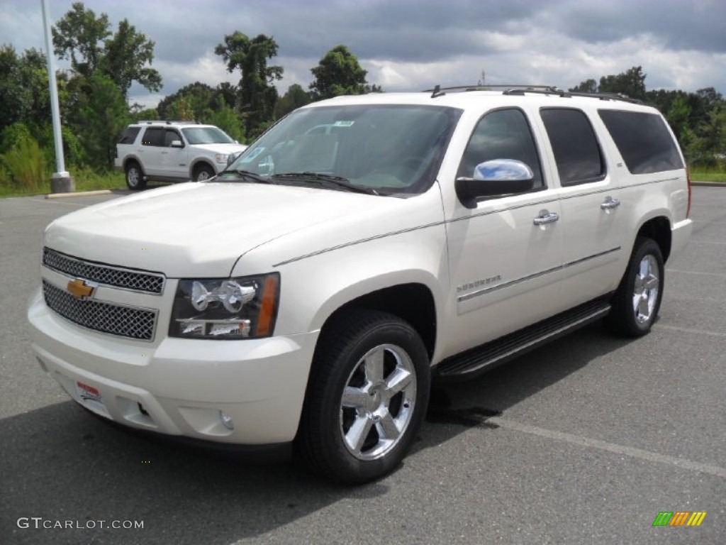 White Diamond Tricoat 2012 Chevrolet Suburban LTZ 4x4 Exterior Photo #54613005