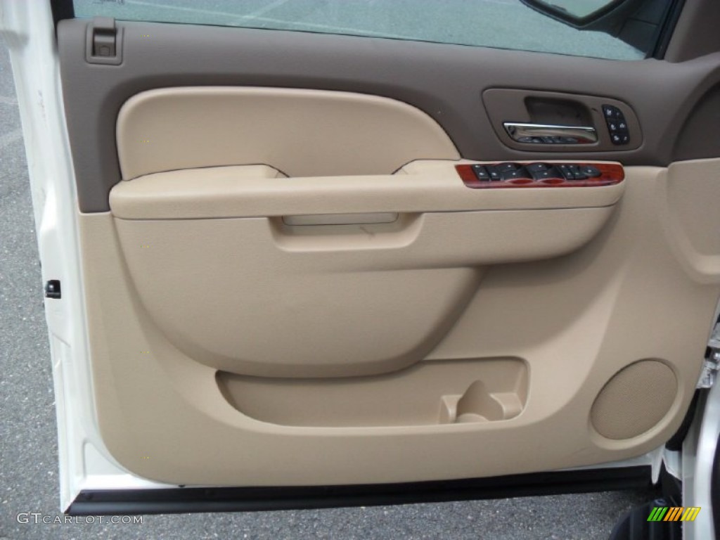 2012 Chevrolet Suburban LTZ 4x4 Light Cashmere/Dark Cashmere Door Panel Photo #54613060