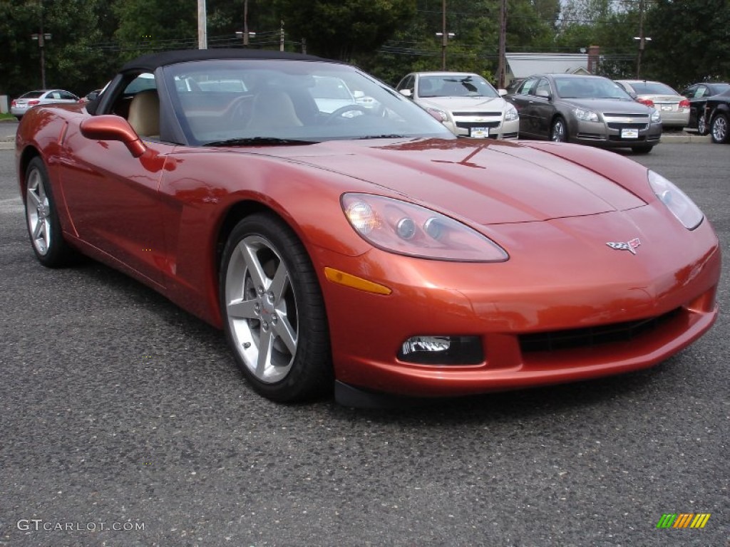 Daytona Sunset Orange Metallic 2005 Chevrolet Corvette Convertible Exterior Photo #54613335