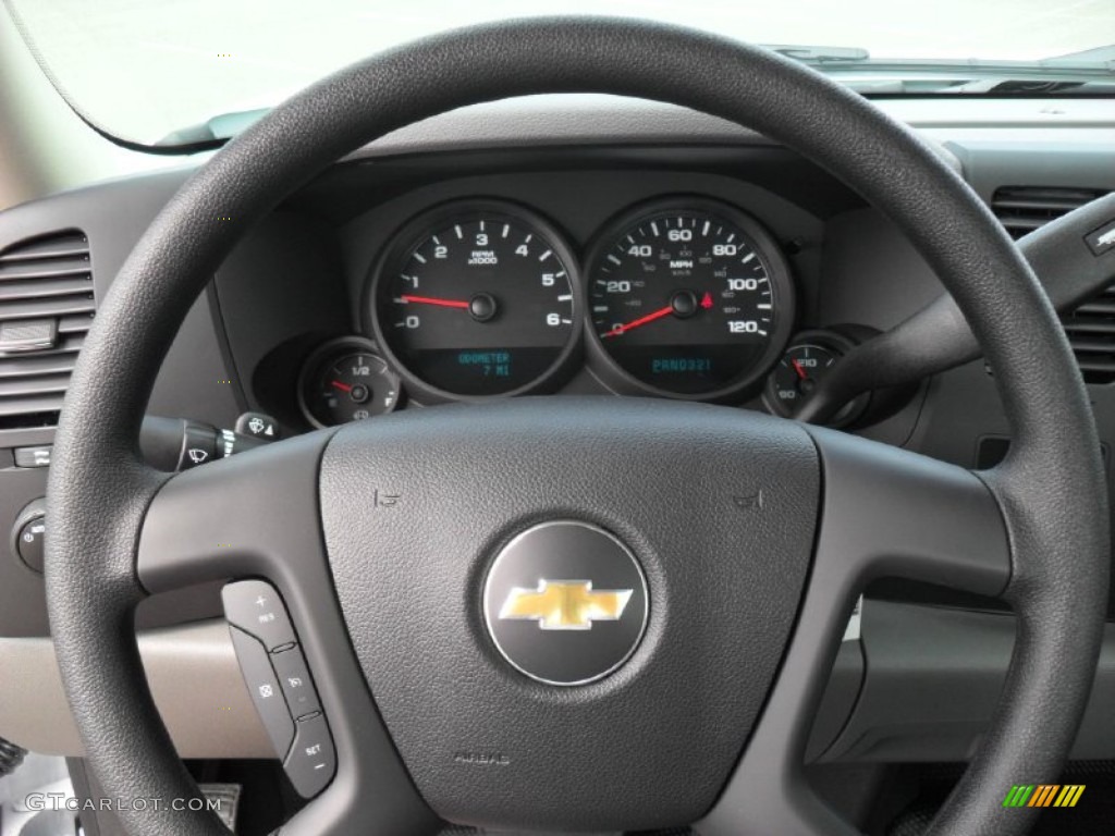 2011 Chevrolet Silverado 1500 Regular Cab Dark Titanium Steering Wheel Photo #54613754