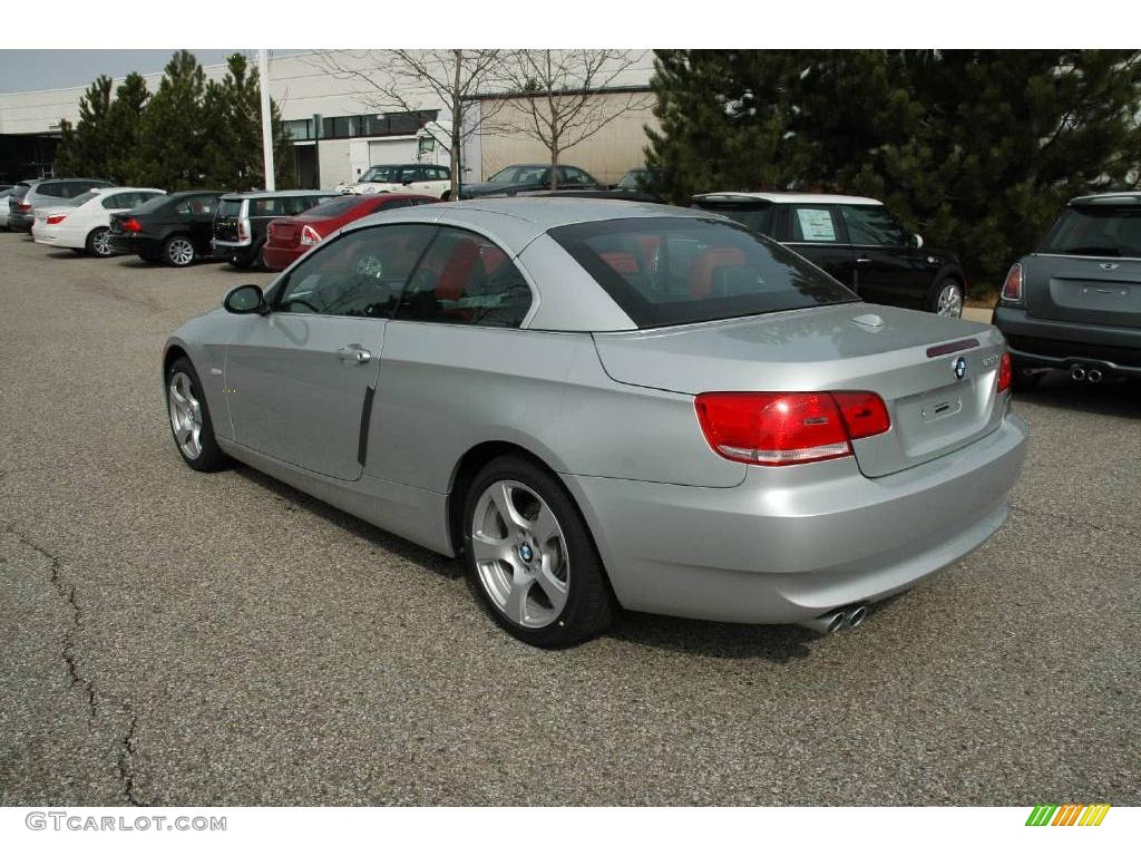 2009 3 Series 328i Convertible - Titanium Silver Metallic / Coral Red/Black Dakota Leather photo #3