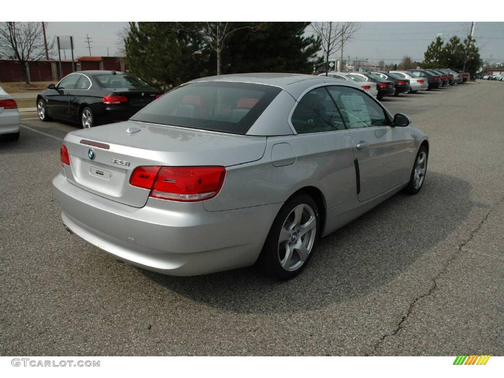 2009 3 Series 328i Convertible - Titanium Silver Metallic / Coral Red/Black Dakota Leather photo #5