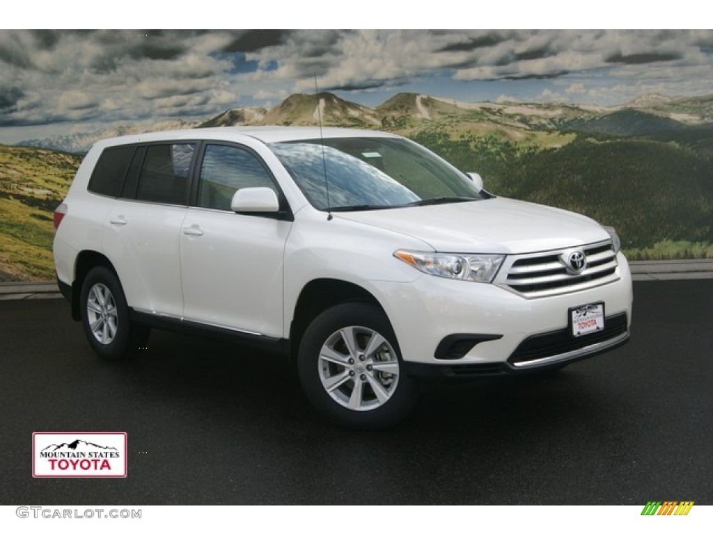 2012 Highlander V6 4WD - Blizzard White Pearl / Ash photo #1