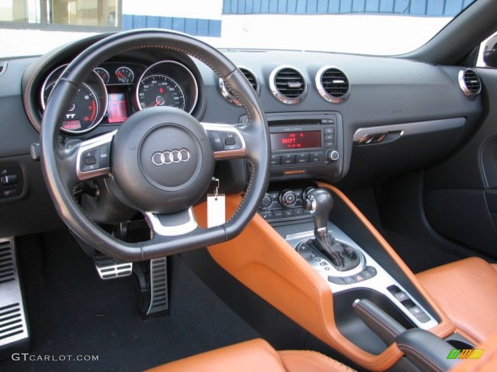 2008 Audi TT 2.0T Roadster Madras Brown Dashboard Photo #54616197