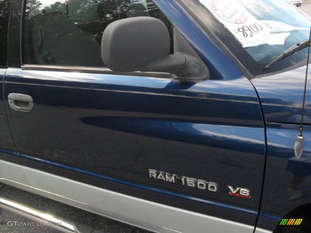 2000 Ram 1500 ST Extended Cab - Patriot Blue Pearlcoat / Mist Gray photo #18