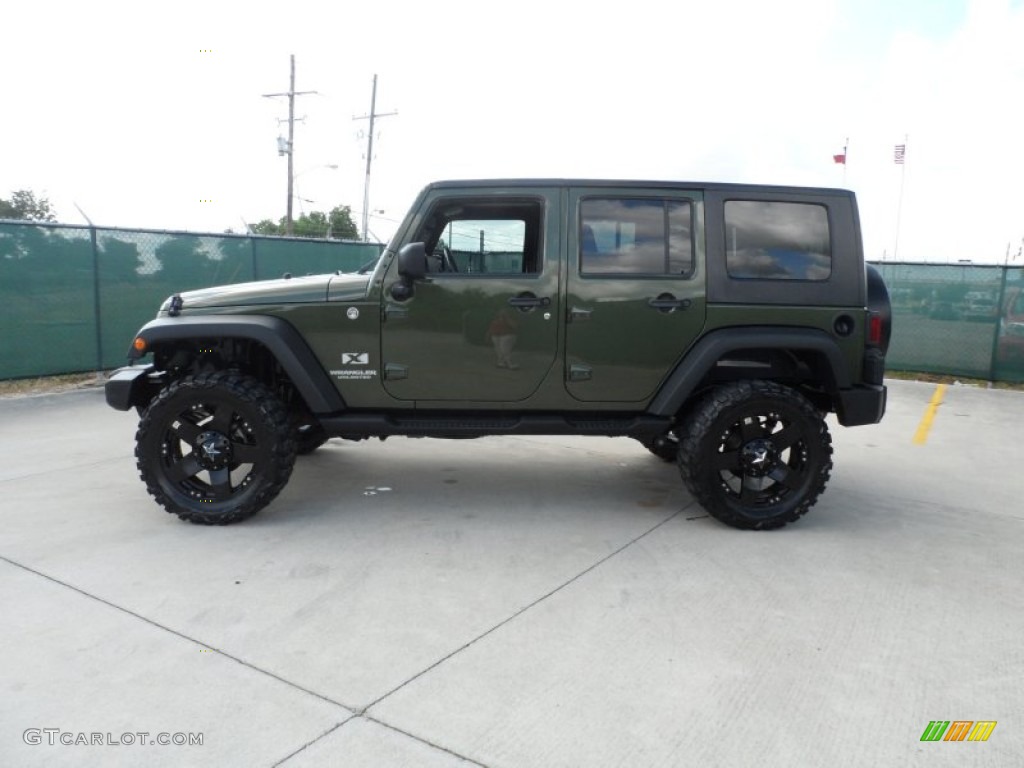 2009 Wrangler Unlimited X 4x4 - Jeep Green Metallic / Dark Slate Gray/Medium Slate Gray photo #6