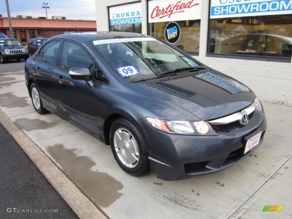 2009 Civic Hybrid Sedan - Royal Blue Pearl / Blue photo #1