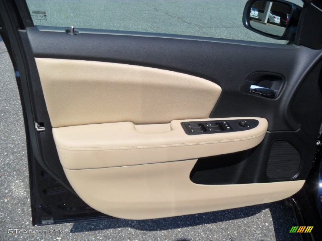 2012 Chrysler 200 Touring Sedan Black/Light Frost Door Panel Photo #54620155