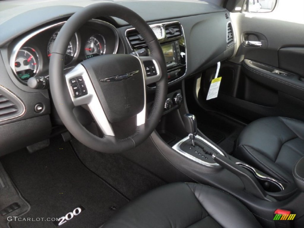 Black Interior 2012 Chrysler 200 Limited Sedan Photo #54620514