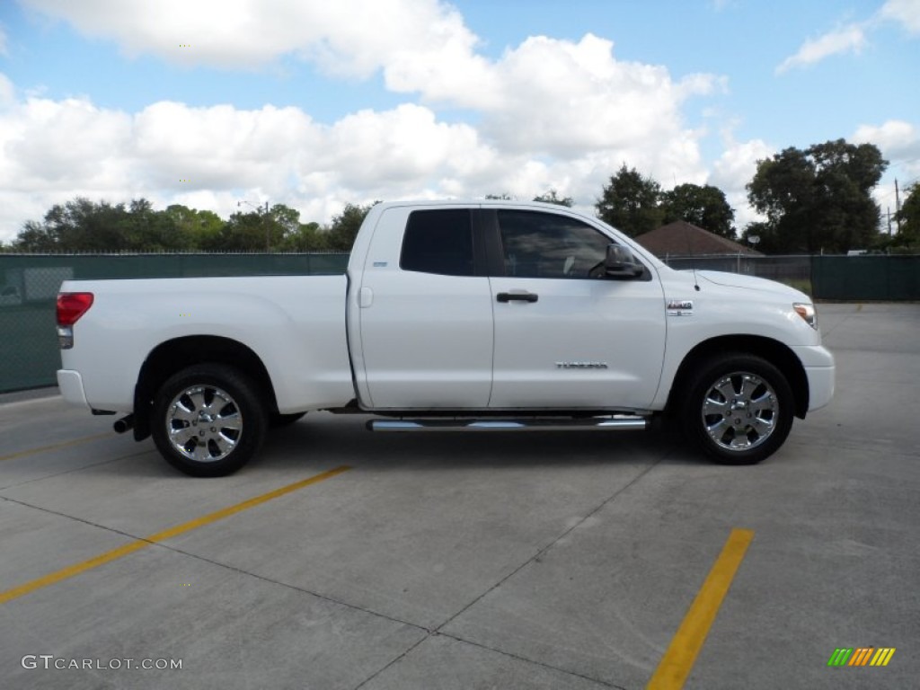 2008 Tundra Texas Edition Double Cab - Super White / Graphite Gray photo #2