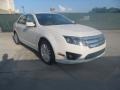 2012 White Suede Ford Fusion Hybrid  photo #1