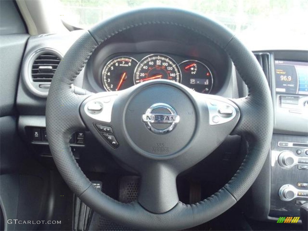 2012 Nissan Maxima 3.5 SV Charcoal Steering Wheel Photo #54622080