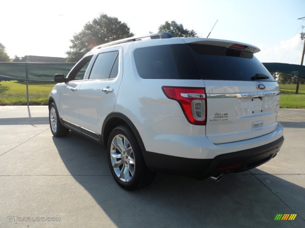 2012 Explorer Limited - White Platinum Tri-Coat / Charcoal Black/Pecan photo #5