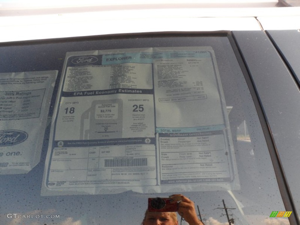 2012 Ford Explorer Limited Window Sticker Photo #54622803