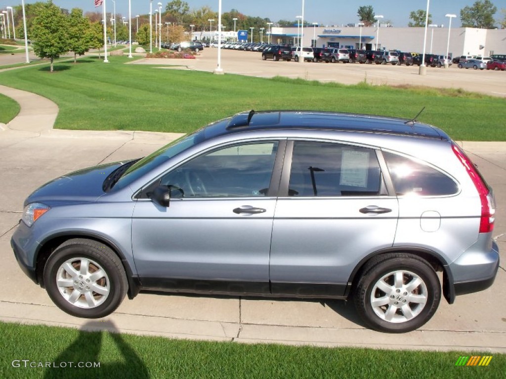 2009 CR-V EX 4WD - Glacier Blue Metallic / Black photo #6