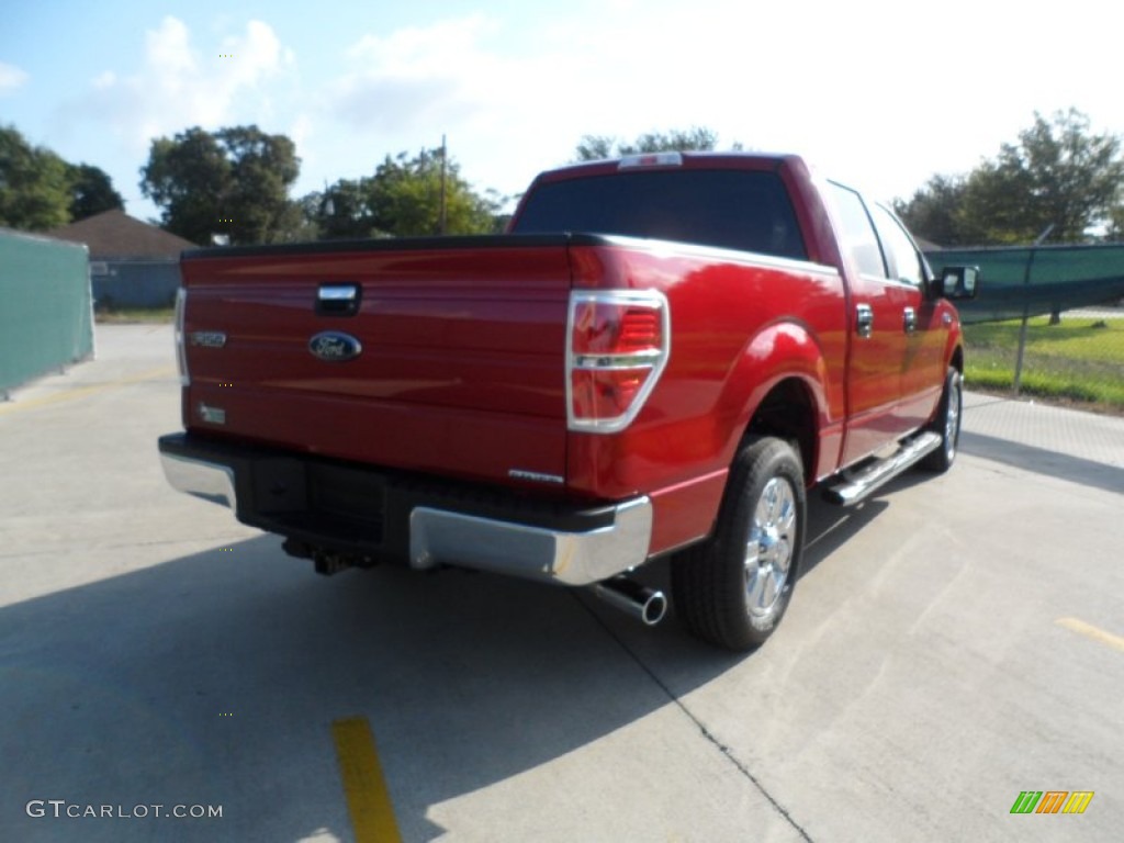 2011 F150 Texas Edition SuperCrew - Red Candy Metallic / Steel Gray photo #3