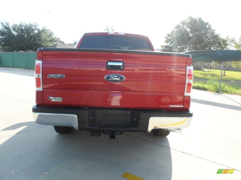2011 F150 Texas Edition SuperCrew - Red Candy Metallic / Steel Gray photo #4