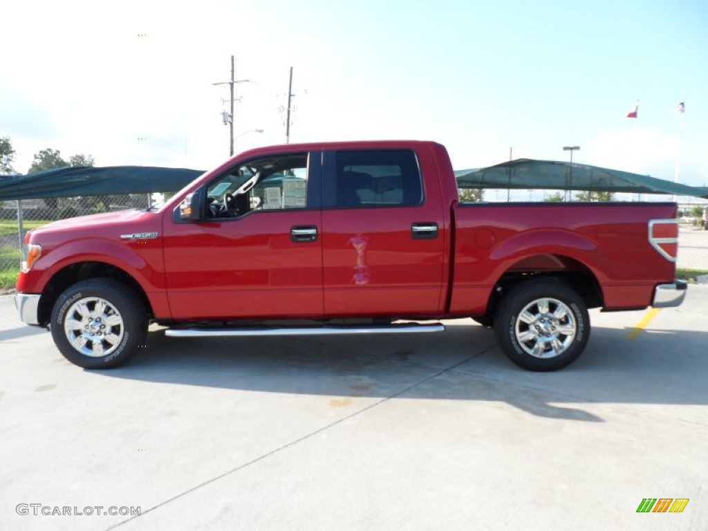 2011 F150 Texas Edition SuperCrew - Red Candy Metallic / Steel Gray photo #6