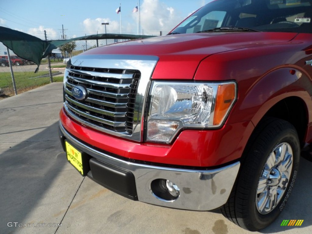 2011 F150 Texas Edition SuperCrew - Red Candy Metallic / Steel Gray photo #10