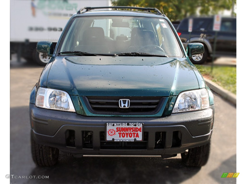 2001 CR-V EX 4WD - Clover Green Pearl / Dark Gray photo #2