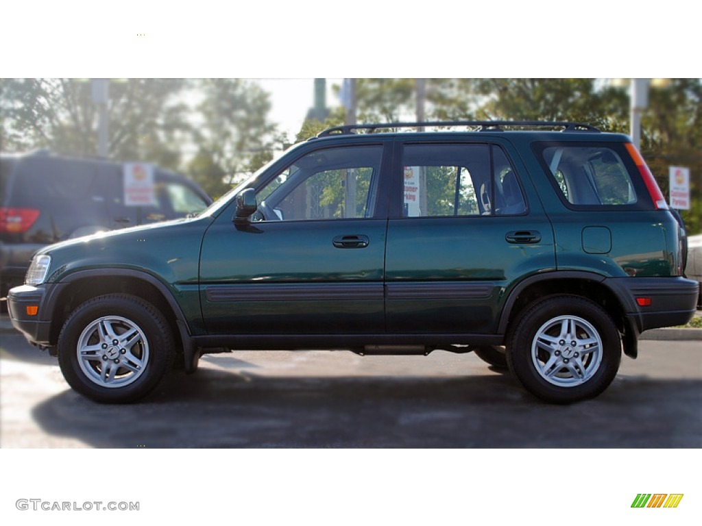 2001 CR-V EX 4WD - Clover Green Pearl / Dark Gray photo #4