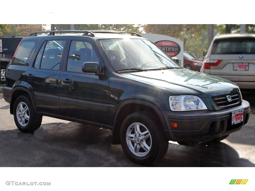 2001 CR-V EX 4WD - Clover Green Pearl / Dark Gray photo #11