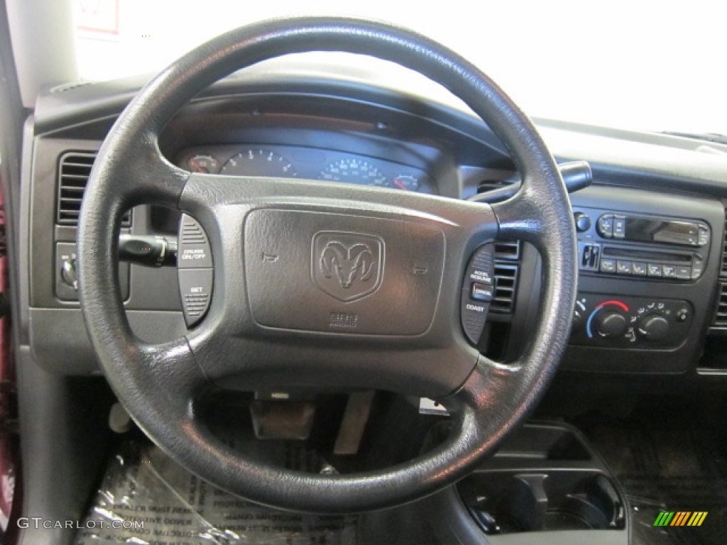 2003 Dodge Dakota SLT Quad Cab Dark Slate Gray Steering Wheel Photo #54624189