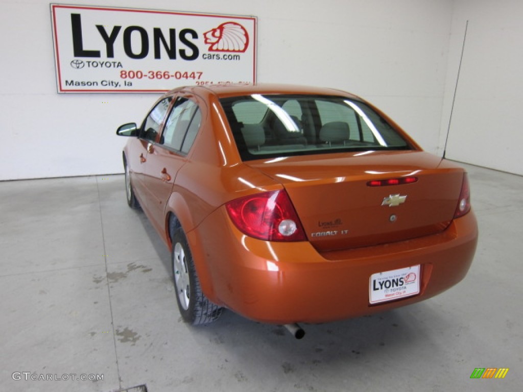2007 Cobalt LT Sedan - Sunburst Orange Metallic / Gray photo #15