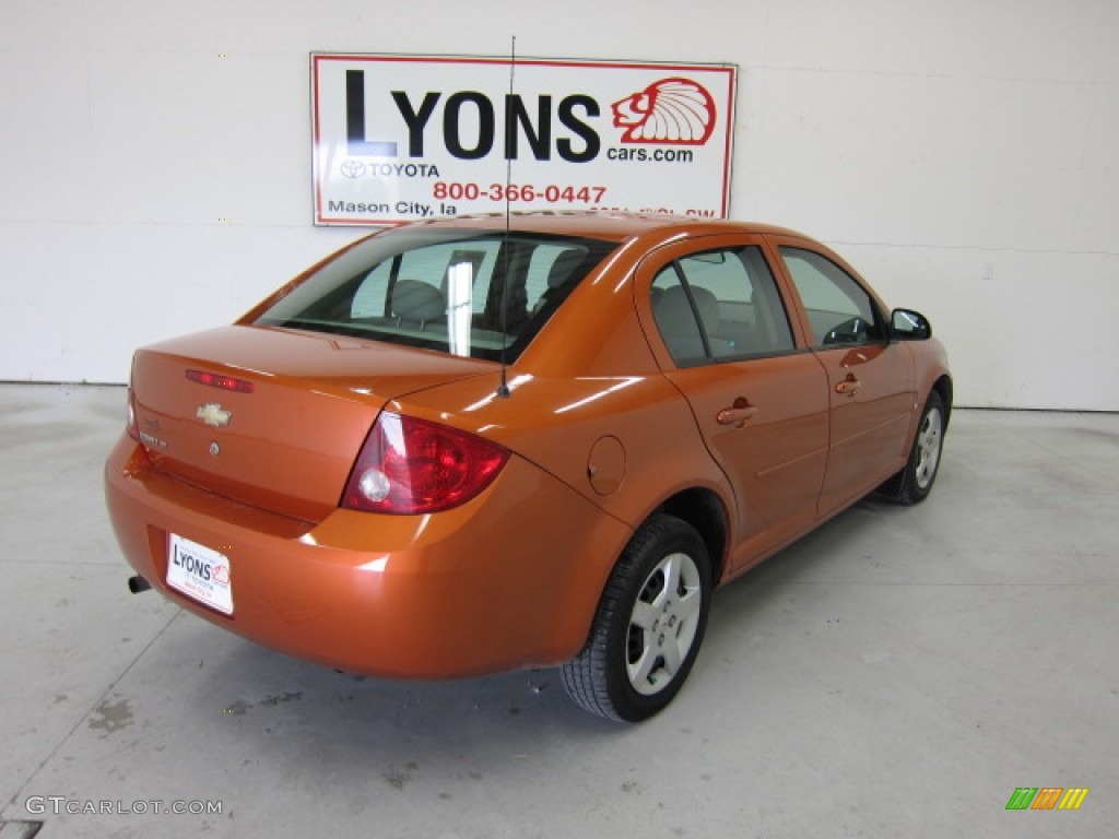 2007 Cobalt LT Sedan - Sunburst Orange Metallic / Gray photo #19