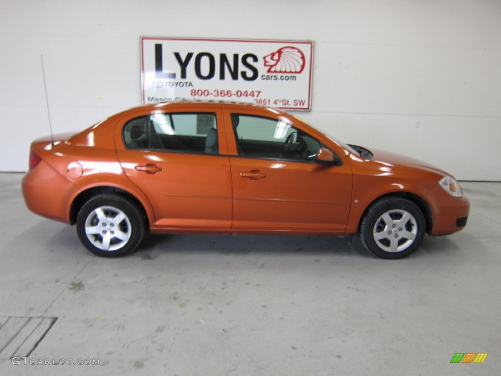 2007 Cobalt LT Sedan - Sunburst Orange Metallic / Gray photo #22