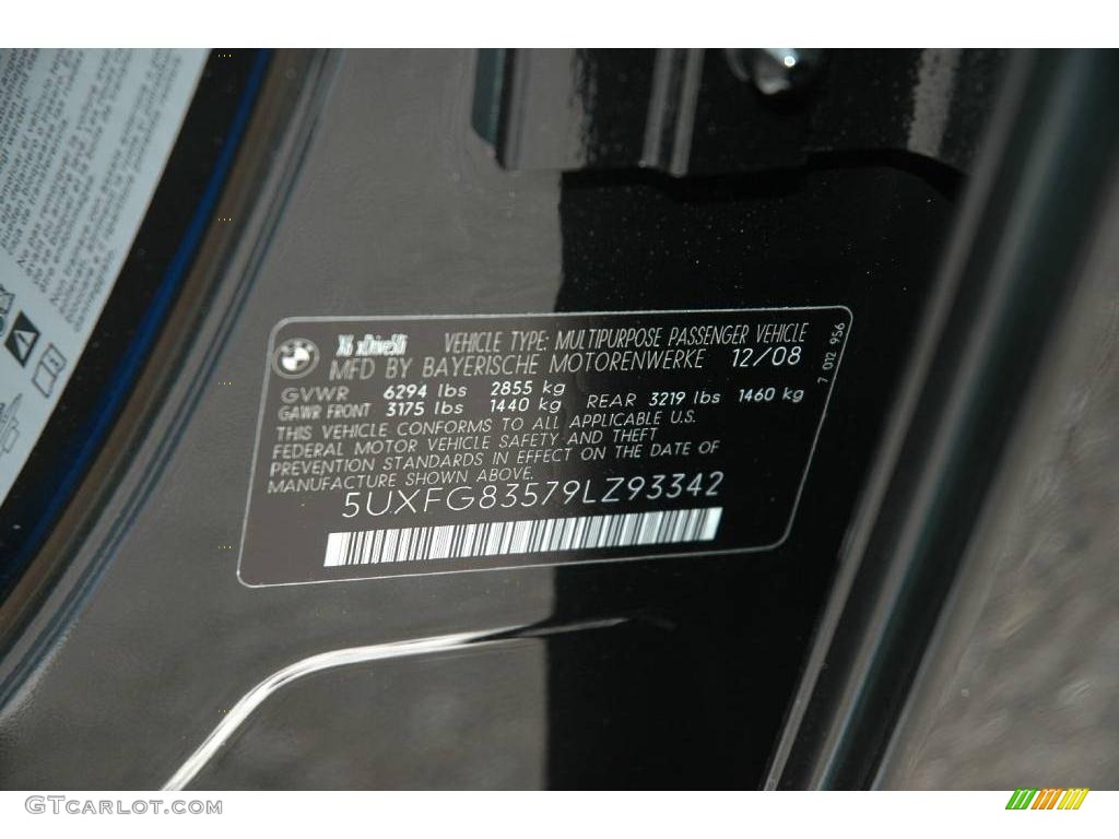 2009 X6 xDrive50i - Black Sapphire Metallic / Black Perforated Nevada Leather photo #12