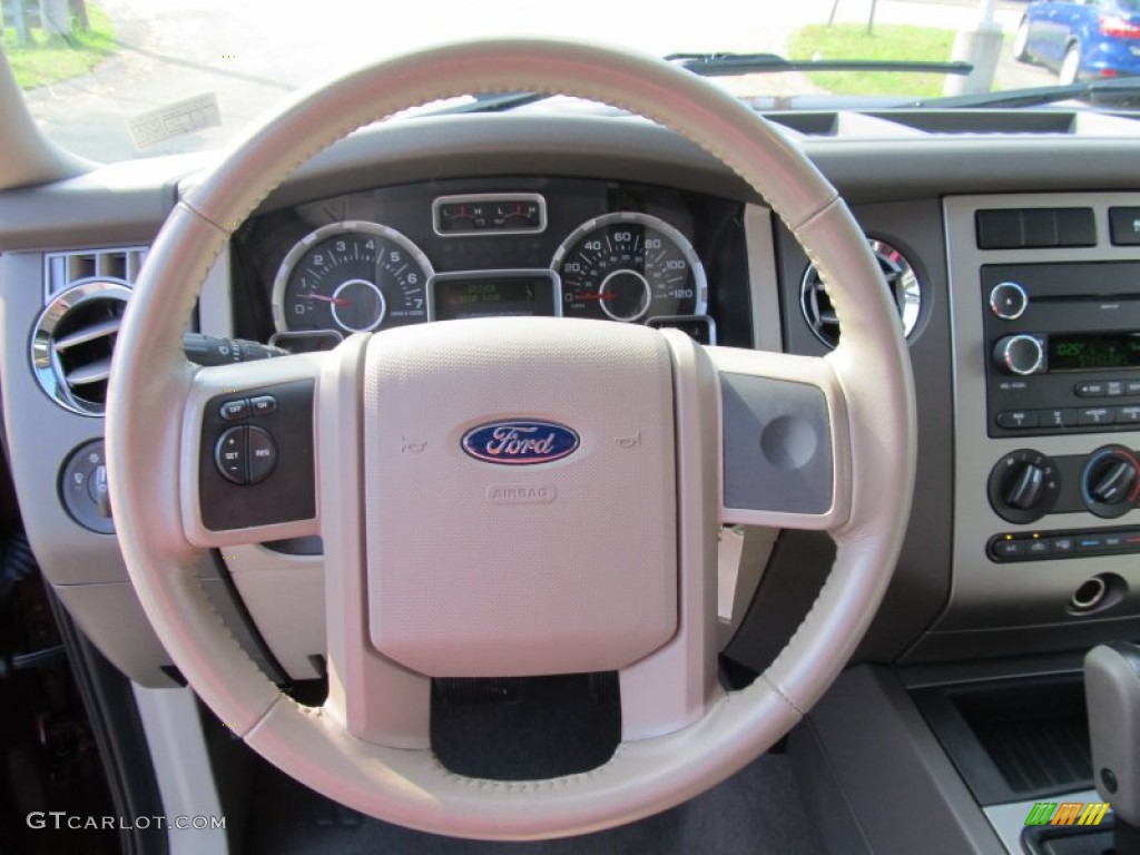 2010 Ford Expedition XLT 4x4 Camel Steering Wheel Photo #54626613