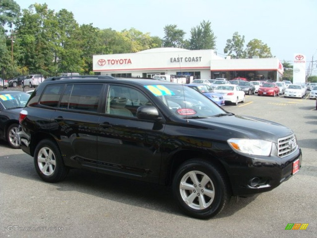 2009 Highlander V6 4WD - Black / Ash photo #1