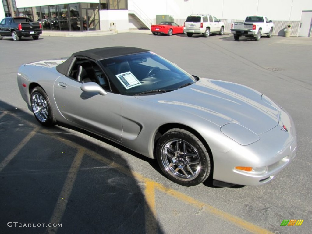 2004 Corvette Convertible - Machine Silver Metallic / Black photo #22