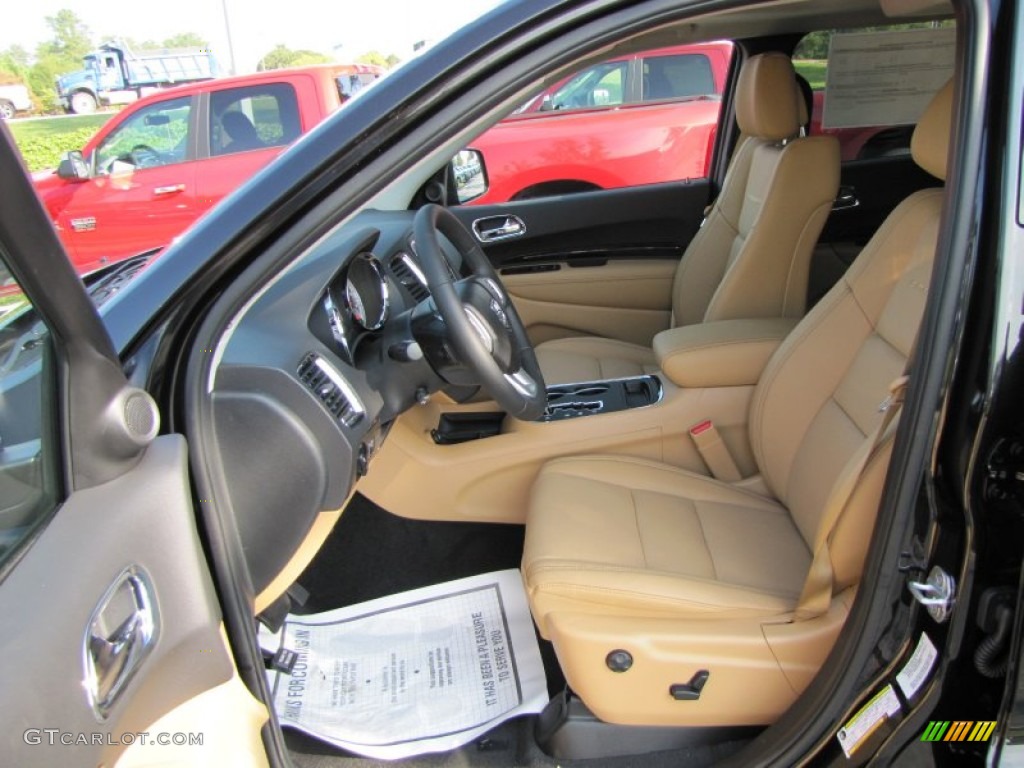 Black/Tan Interior 2012 Dodge Durango Citadel Photo #54628617