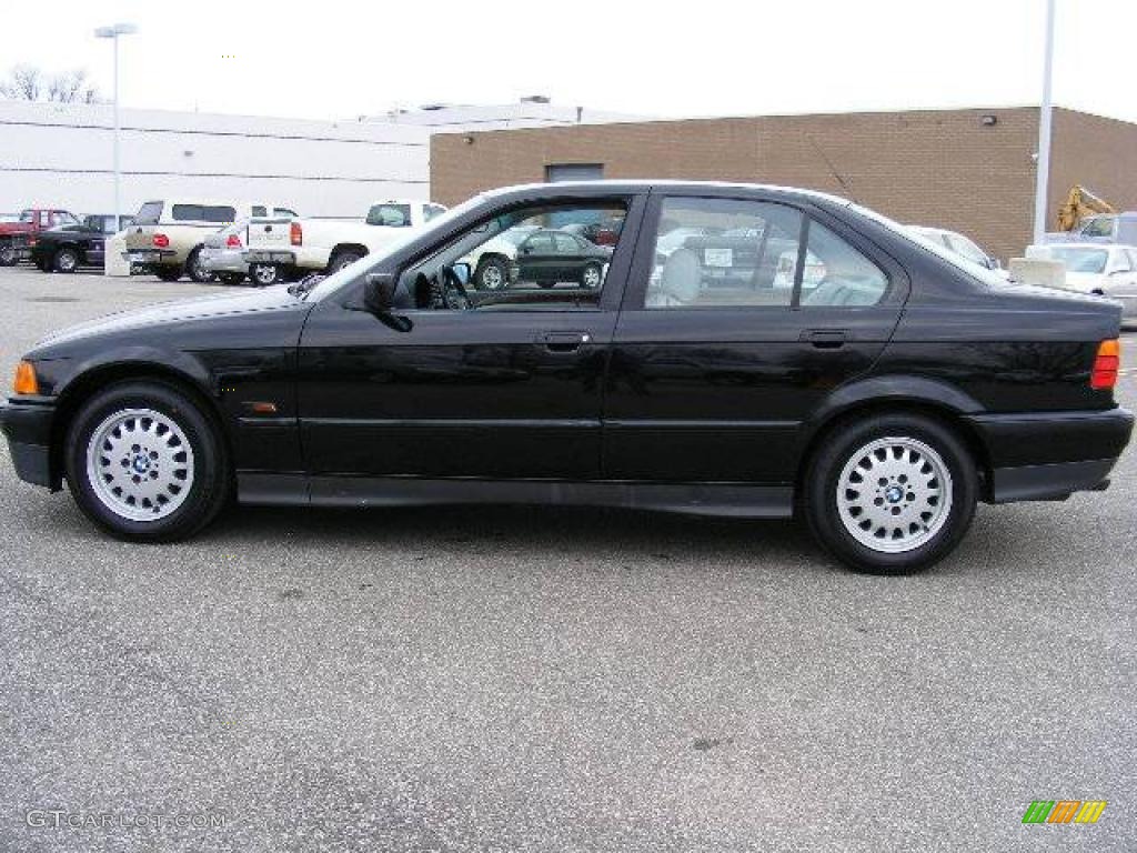 1995 3 Series 325i Sedan - Jet Black / Grey photo #2