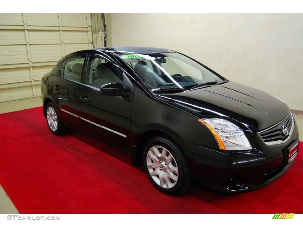 2010 Sentra 2.0 S - Super Black / Charcoal photo #1