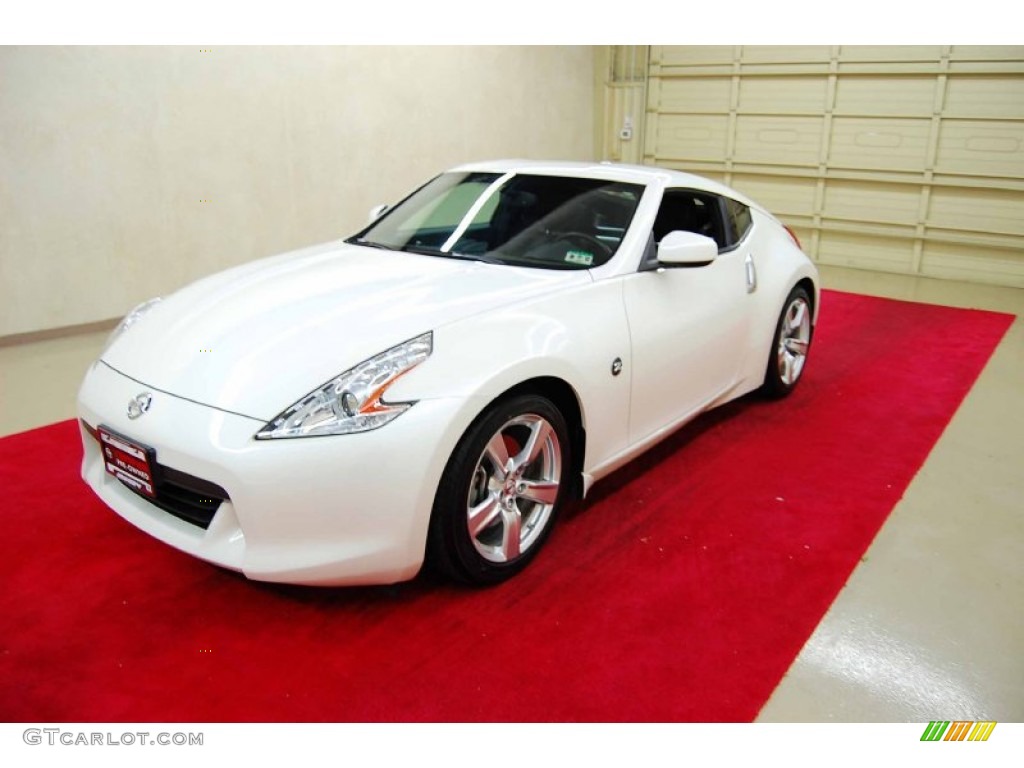 2010 370Z Touring Coupe - Pearl White / Gray Leather photo #3