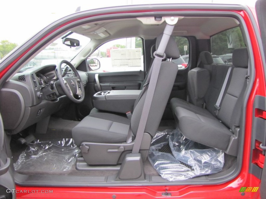 Ebony Interior 2011 GMC Sierra 2500HD SLE Extended Cab 4x4 Photo #54631257