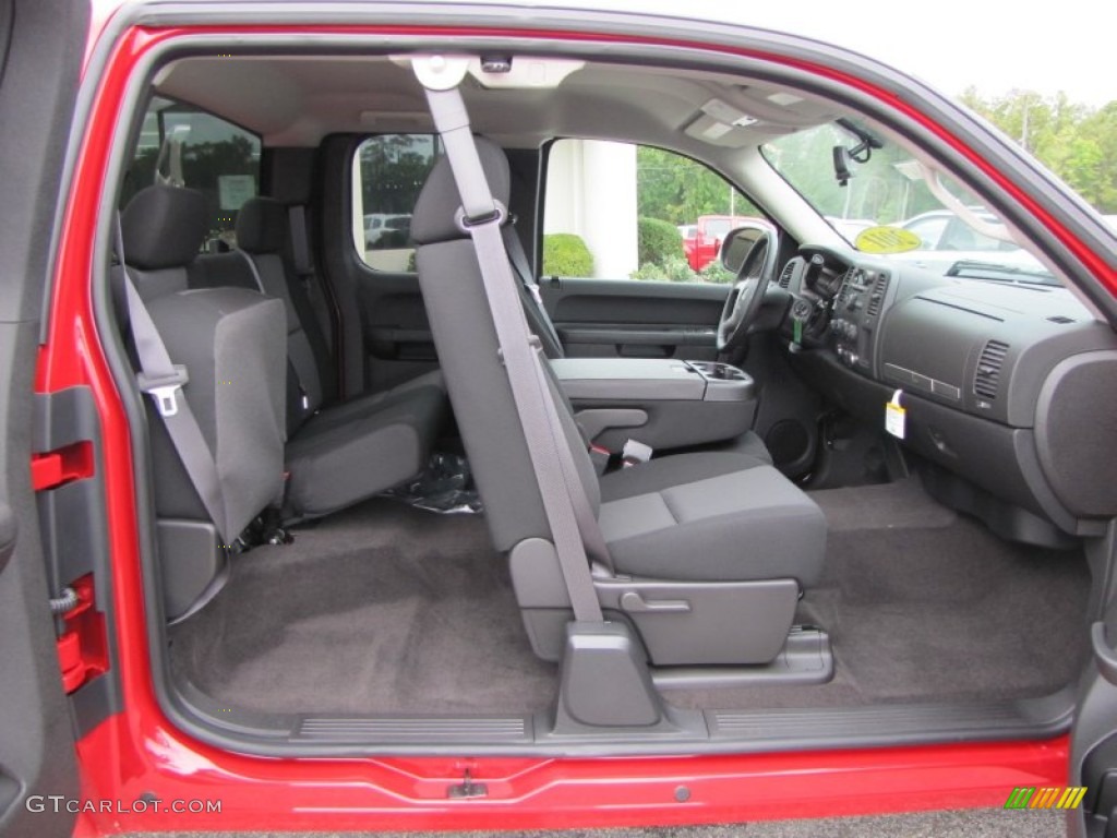 Ebony Interior 2011 GMC Sierra 2500HD SLE Extended Cab 4x4 Photo #54631275