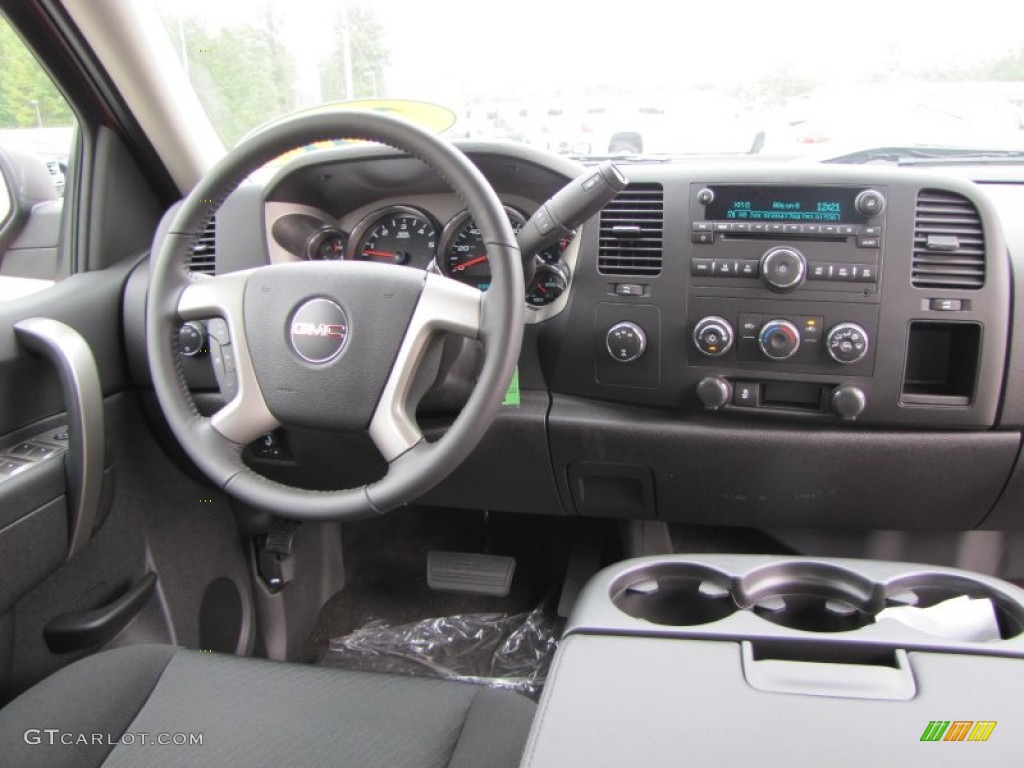 2011 GMC Sierra 2500HD SLE Extended Cab 4x4 Ebony Dashboard Photo #54631284
