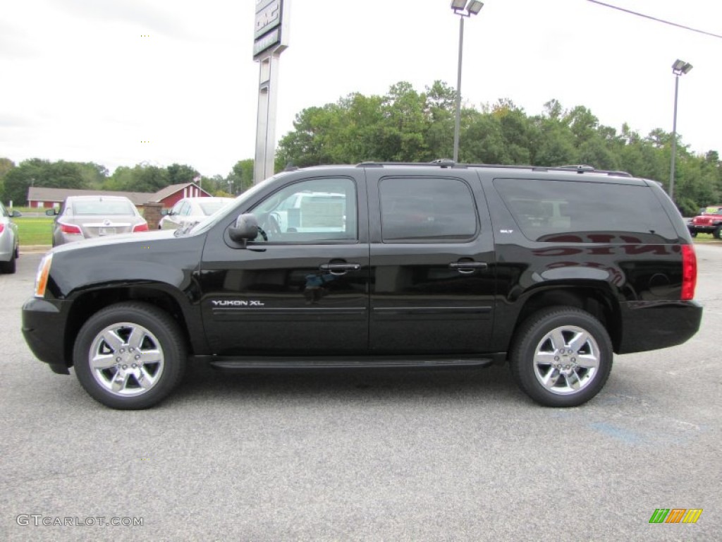 2012 Yukon XL SLT - Onyx Black / Ebony photo #4