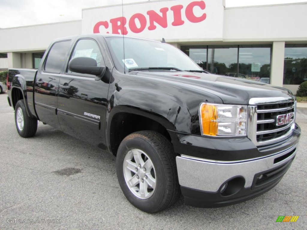 2012 Sierra 1500 SLE Crew Cab - Onyx Black / Ebony photo #1