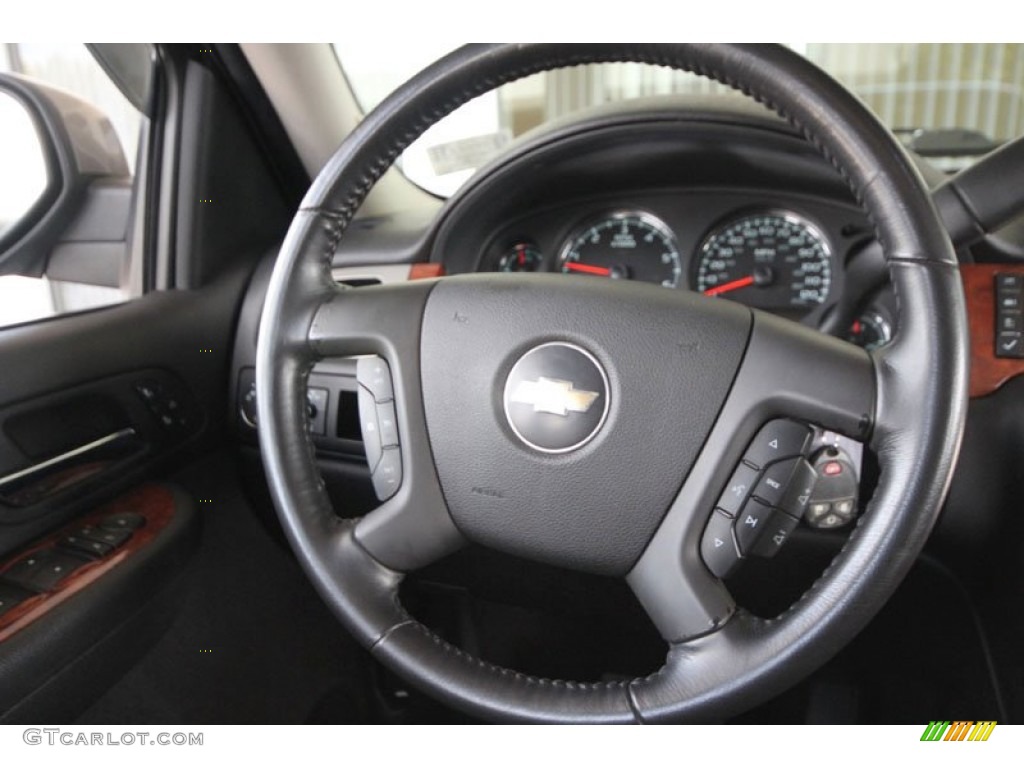 2008 Chevrolet Avalanche LT Ebony Steering Wheel Photo #54631647