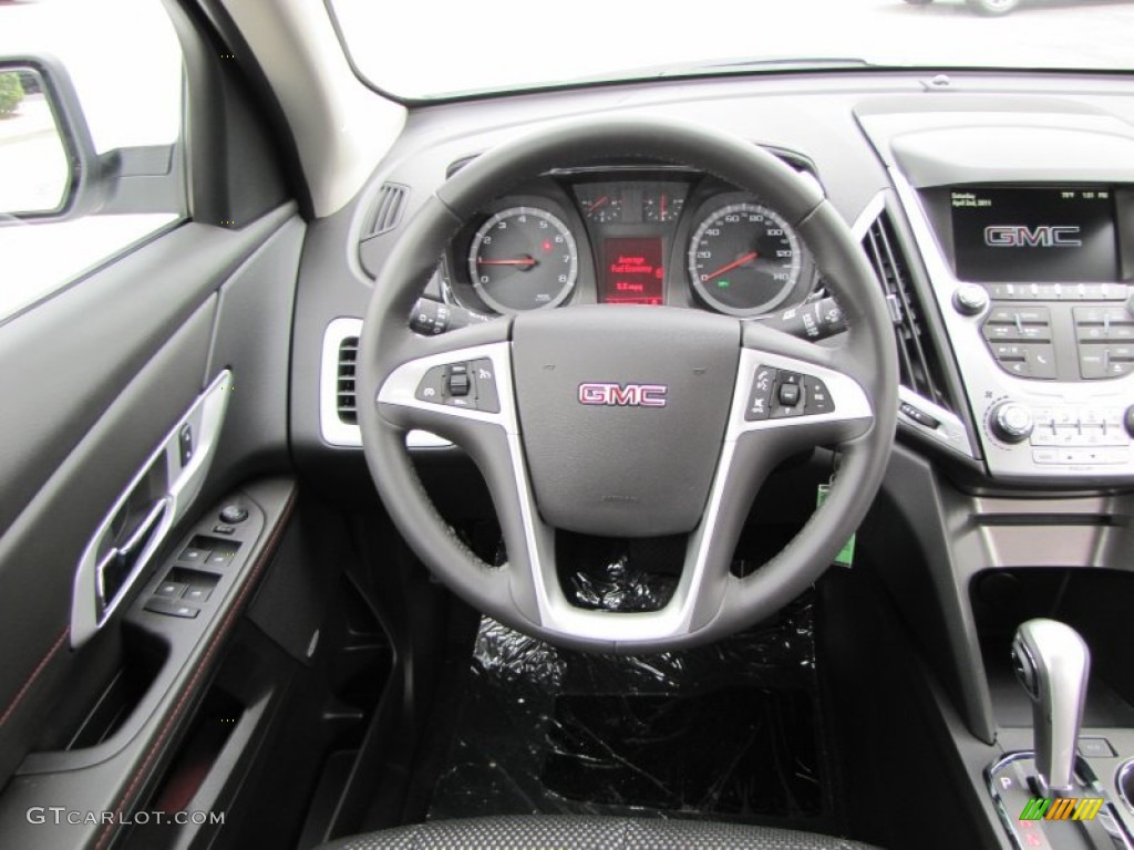 2012 GMC Terrain SLE Jet Black Steering Wheel Photo #54631863