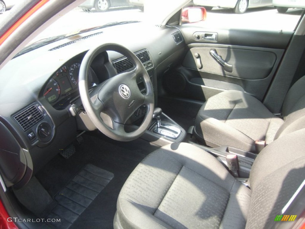 Black Interior 2002 Volkswagen Golf GLS Sedan Photo #54632355