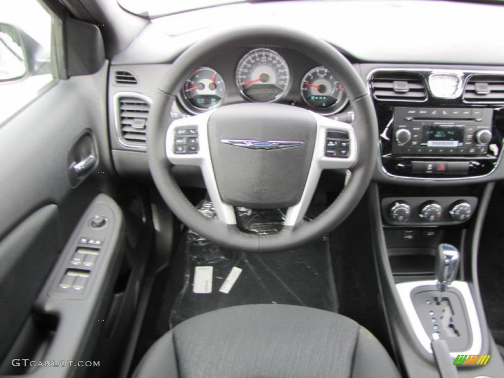 2012 Chrysler 200 Touring Sedan Black Steering Wheel Photo #54632928