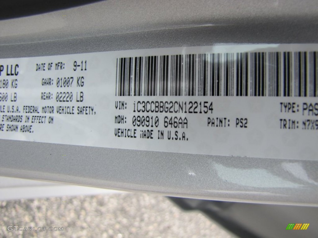 2012 200 Color Code PS2 for Bright Silver Metallic Photo #54632971
